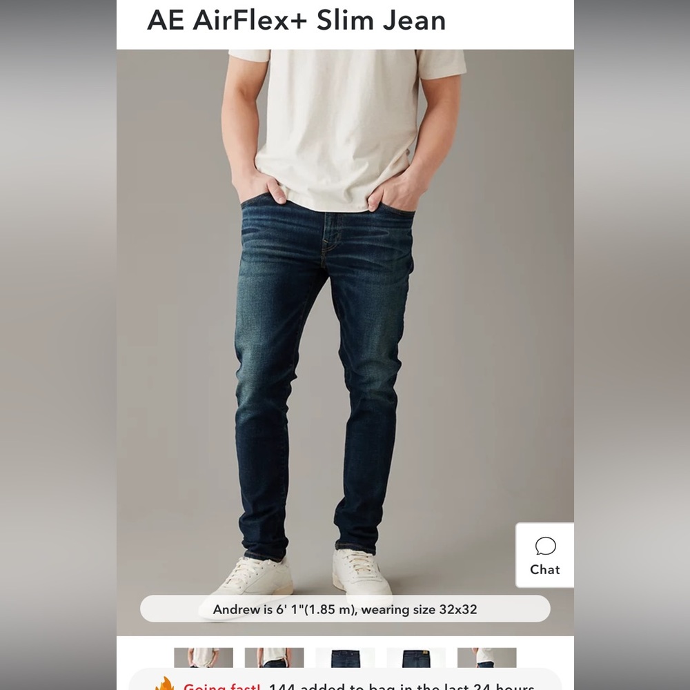 American Eagle Airflex 34 Slim Jeans